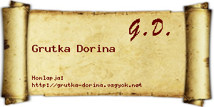 Grutka Dorina névjegykártya